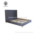 French Upholstered Oak Bed